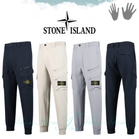 STONE ISLAND 스톤아일랜드 지퍼 밴딩 슬림 조거 카고 팬츠