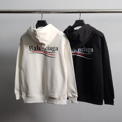 BALENCIAGA 발렌시아가 레드웨이브 코튼 후드티
