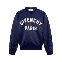 GIVENCHY 지방시 자수 패치 로고 나일론 스웨트 셔츠 　