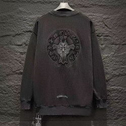 CHROME HEARTS 크롬하츠 스틸 크로스 피그먼트 로고 맨투맨