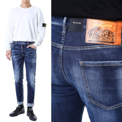 DSQUARED2 디스퀘어드2 랜드스케이프 오렌지 래더패치 중청 워싱진