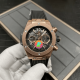 HUBLOT 위블로 빅뱅 크로노그래프 로즈골드 블랙 러버 스트랩 42mm 421.OX.1170.RX
