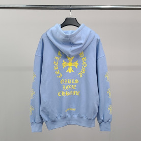 CHROME HEARTS 크롬하츠 옐로우 말굽 오버핏 후드티