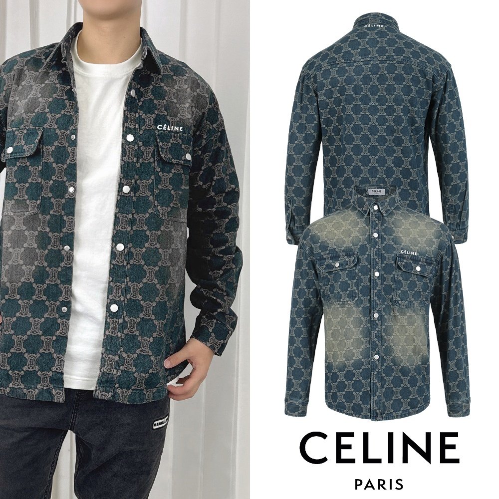 CELINE 셀린느 트리오페 멀티자수 데님 셔츠 2COLOR
