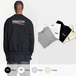 BALENCIAGA 발렌시아가 폴리티컬 캠페인 로고 자수 맨투맨