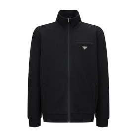 PRADA 프라다 새틴 저지 텍스처 집업