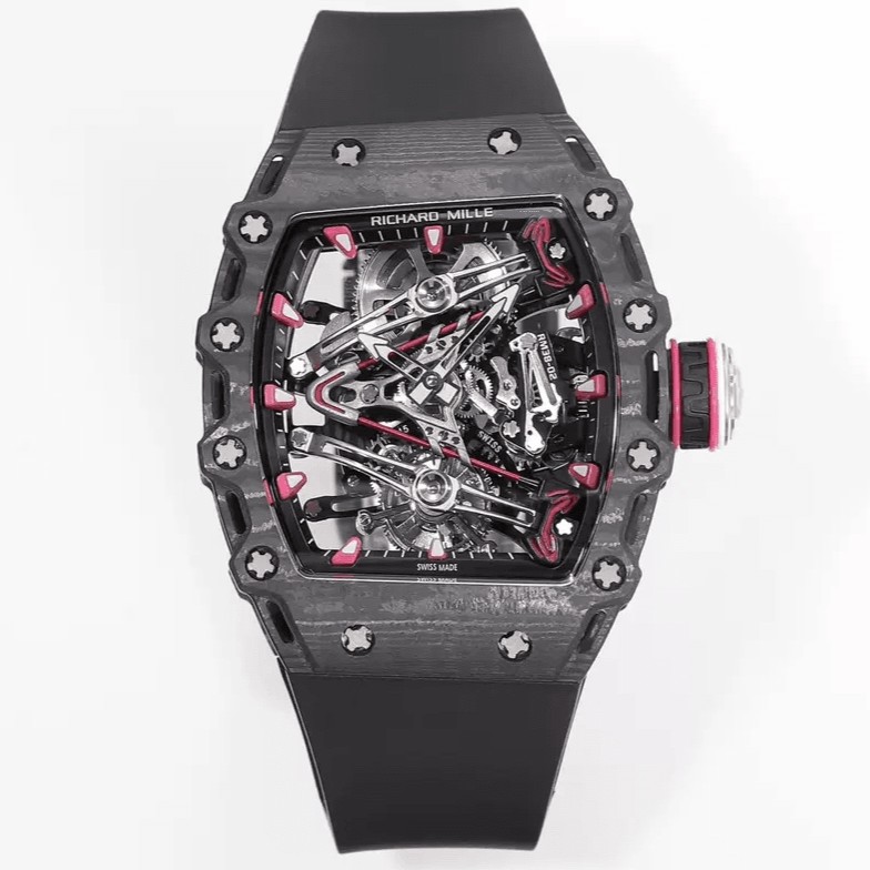 RICHARD MILLE 리차드밀 부바왓슨 투르비옹 블랙 NTPT 카본 스켈레톤 다이얼 블랙 러버 스트랩 RM38-02