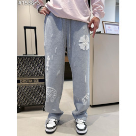 CHROME HEARTS 크롬하츠 홀스슈 레더 크로스 스웻 팬츠 2COLOR