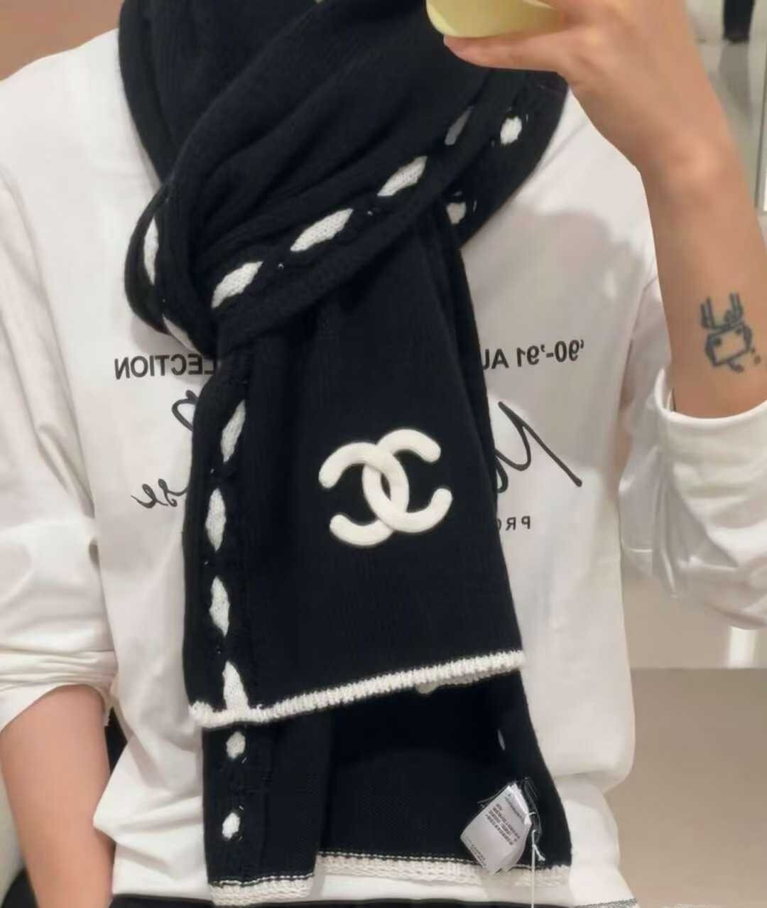CHANEL 샤넬 캐시미어 머플러