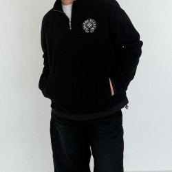 CHROME HEARTS 크롬하츠 플리스 하프 지퍼 맨투맨