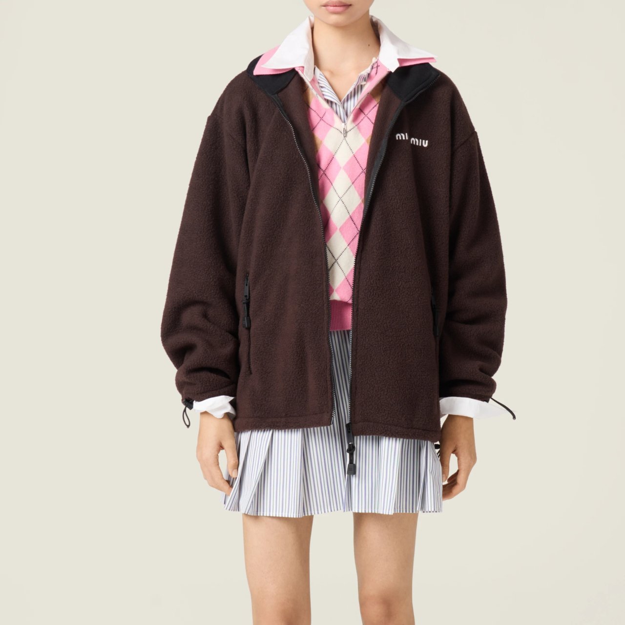 MIUMIU 미우미우 플리스 집업 자켓