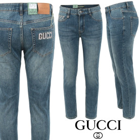 GUCCI 구찌 네임 자수 슬림 일자진