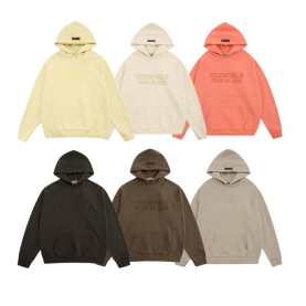 FEAR OF GOD 피어오브갓 에센셜 810 톤온톤 로고 플리스 후드