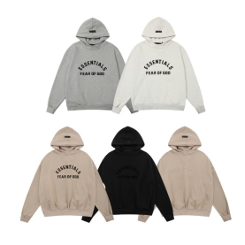 FEAR OF GOD 피어오브갓 에센셜 820 프론트 로고 플리스 후드