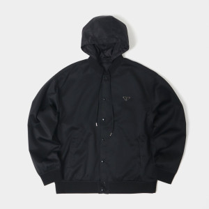 PRADA 프라다 후드 봄버 오버 자켓