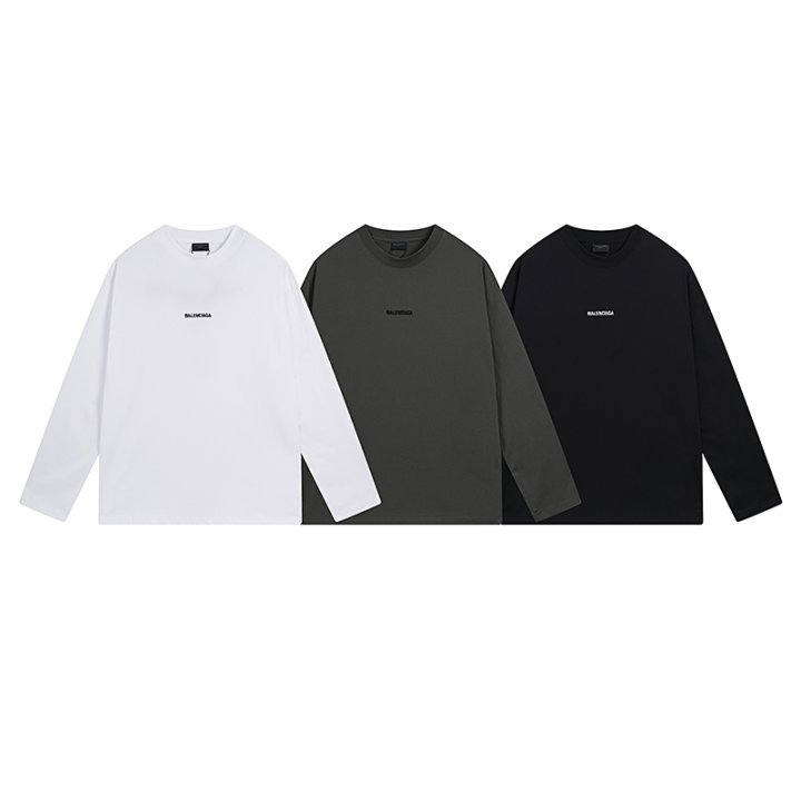BALENCIAGA 발렌시아가 23163 자수 프론트백 로고 롱 슬리브