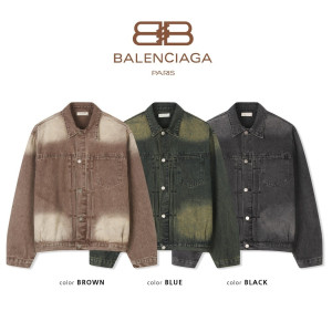BALENCIAGA 발렌시아가 핸드 페인팅 데님 자켓