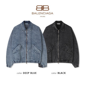 BALENCIAGA 발렌시아가 스냅 데님 자켓