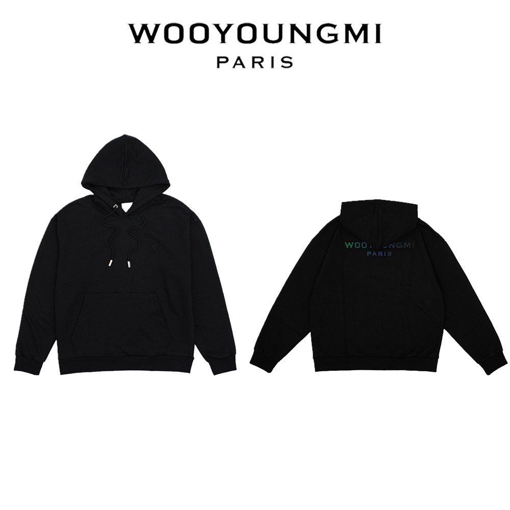 WOOYOUNGMI 우영미 그라데이션 엠보싱 백로고 후드