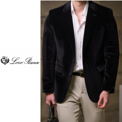 LOROPIANA 로로피아나 벨벳 스티치 자켓 2COLOR
