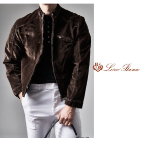LOROPIANA 로로피아나 (벨벳) 바이커 자켓 2COLOR