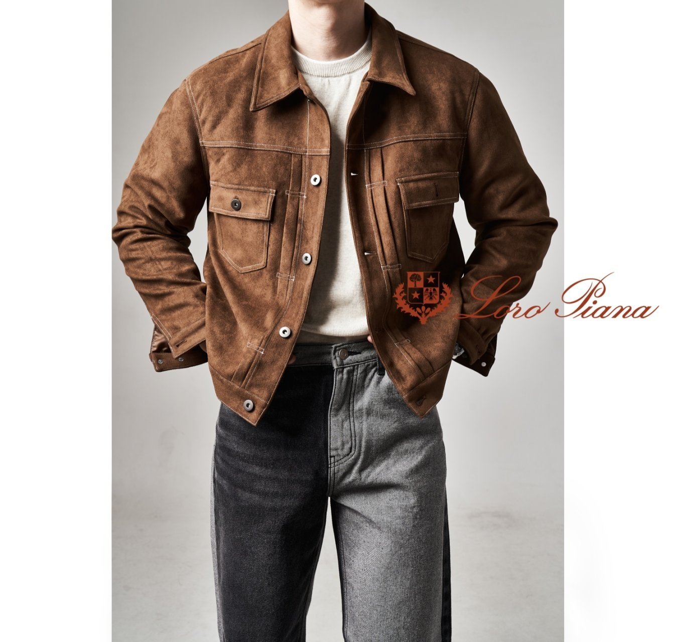 LOROPIANA 로로피아나 앰버 스웨이드 자켓 2COLOR