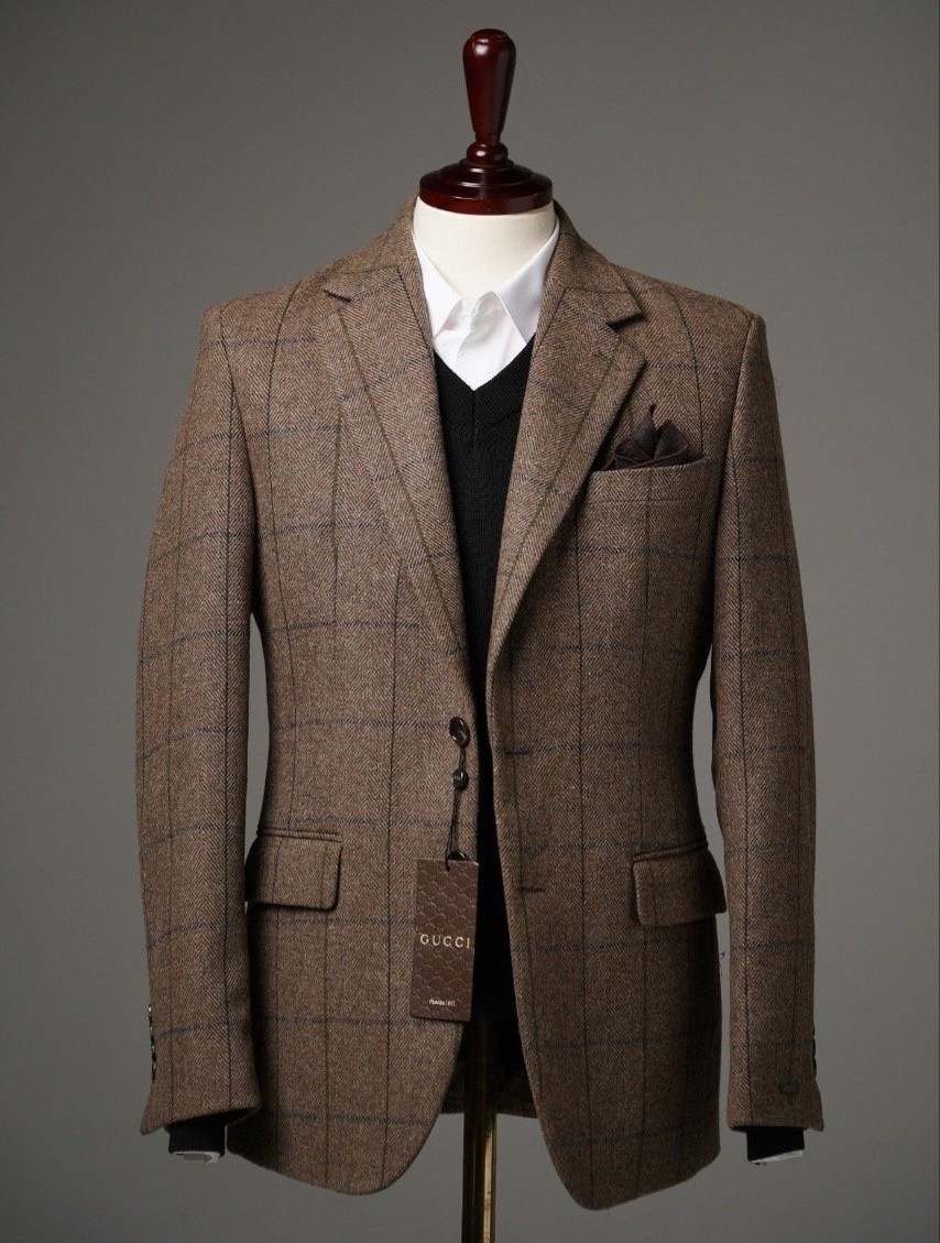 GUCCI 구찌 체크 울 블레이저 (T-4120)