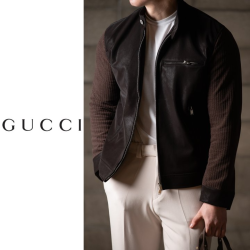 GUCCI 구찌 믹스 바이커 자켓 2COLOR