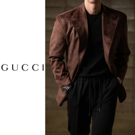 GUCCI 구찌 노치드 라펠 스웨이드자켓 2COLOR