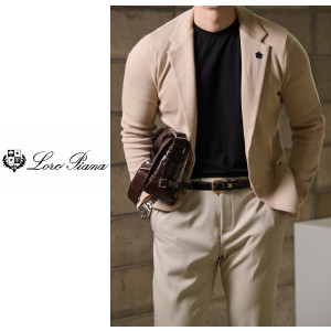 LOROPIANA 로로피아나 브레스티드 니트자켓 2COLOR