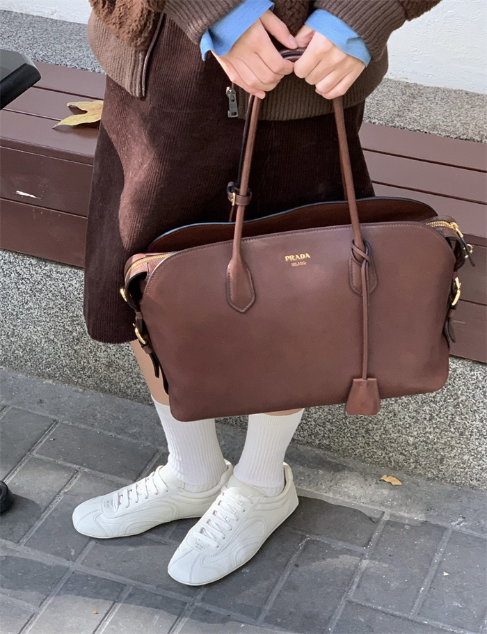 PRADA 프라다 라지 레더 토트백 1BG600 2COLOR