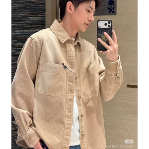LOUIS VUITTON 루이비통 64318 모노그램 스웨이드 셔츠