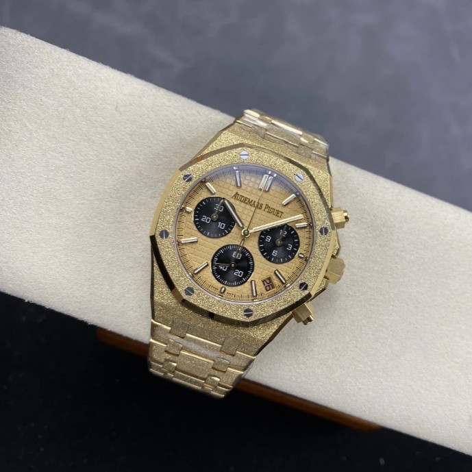 AUDEMARS PIGUET 오데마피게 로얄오크 크로노그래프 프로스티드 YG 다이얼 브레이슬릿 41mm 26240