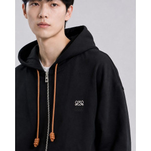 ●월간 판매 17위● LOEWE 로에베 60035 아나그램 가죽 드로우스트링 후드 집업