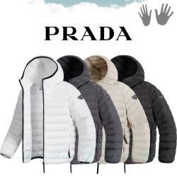 PRADA 프라다 라이트 후드 패딩 점퍼