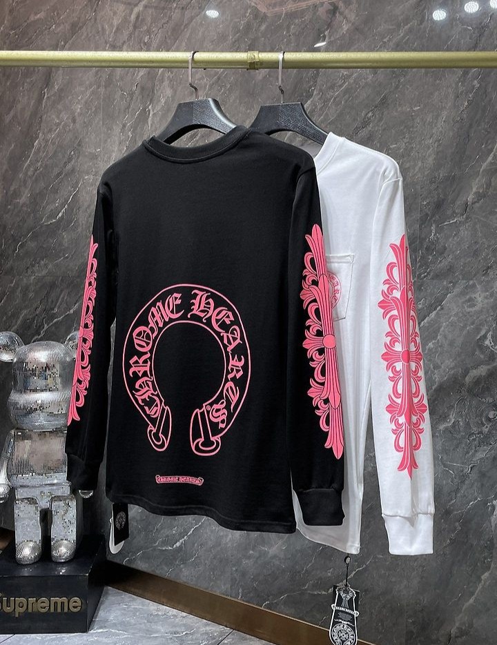 CHROME HEARTS 크롬하츠 7011 홀스슈 플로랄 포켓 롱 슬리브