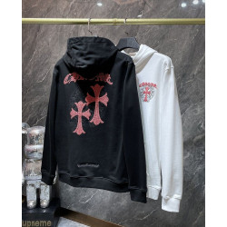 CHROME HEARTS 크롬하츠 7024 세메터리 크로스 아치 로고 후드