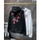 CHROME HEARTS 크롬하츠 7024 세메터리 크로스 아치 로고 후드