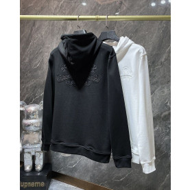 CHROME HEARTS 크롬하츠 7031 톤온톤 홀스슈 스크롤 로고 후드 집업