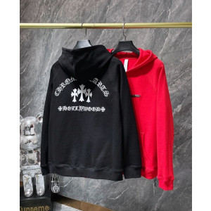 CHROME HEARTS 크롬하츠 7049 할리우드 세메터리 크로스 후드 집업