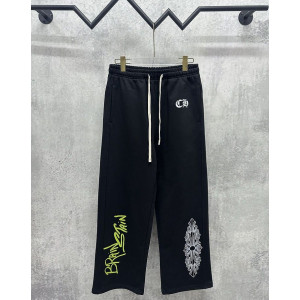 CHROME HEARTS 크롬하츠 7073 매티 보이 브레인 스테인 플로랄 크로스 스웨트 팬츠