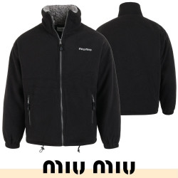 MIUMIU 미우미우 레터링 로고 플리스 다운 재킷