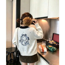 DIOR 디올 라인스톤 V넥 가디건 2COLOR